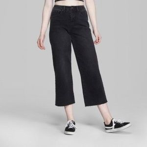 WILD FABLE High-Rise Wide Leg Cropped Jeans 14 NEW